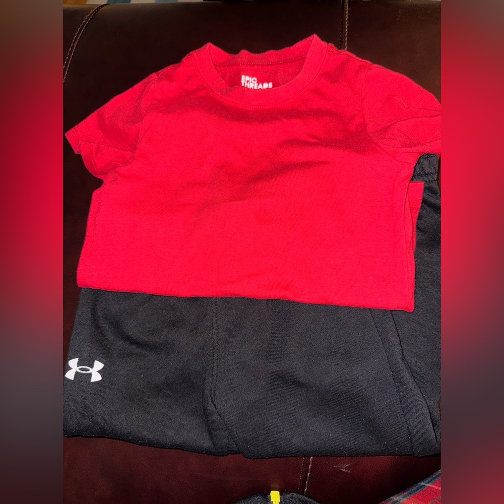 Under Armour Kids Red T-Shirt and Sweats
